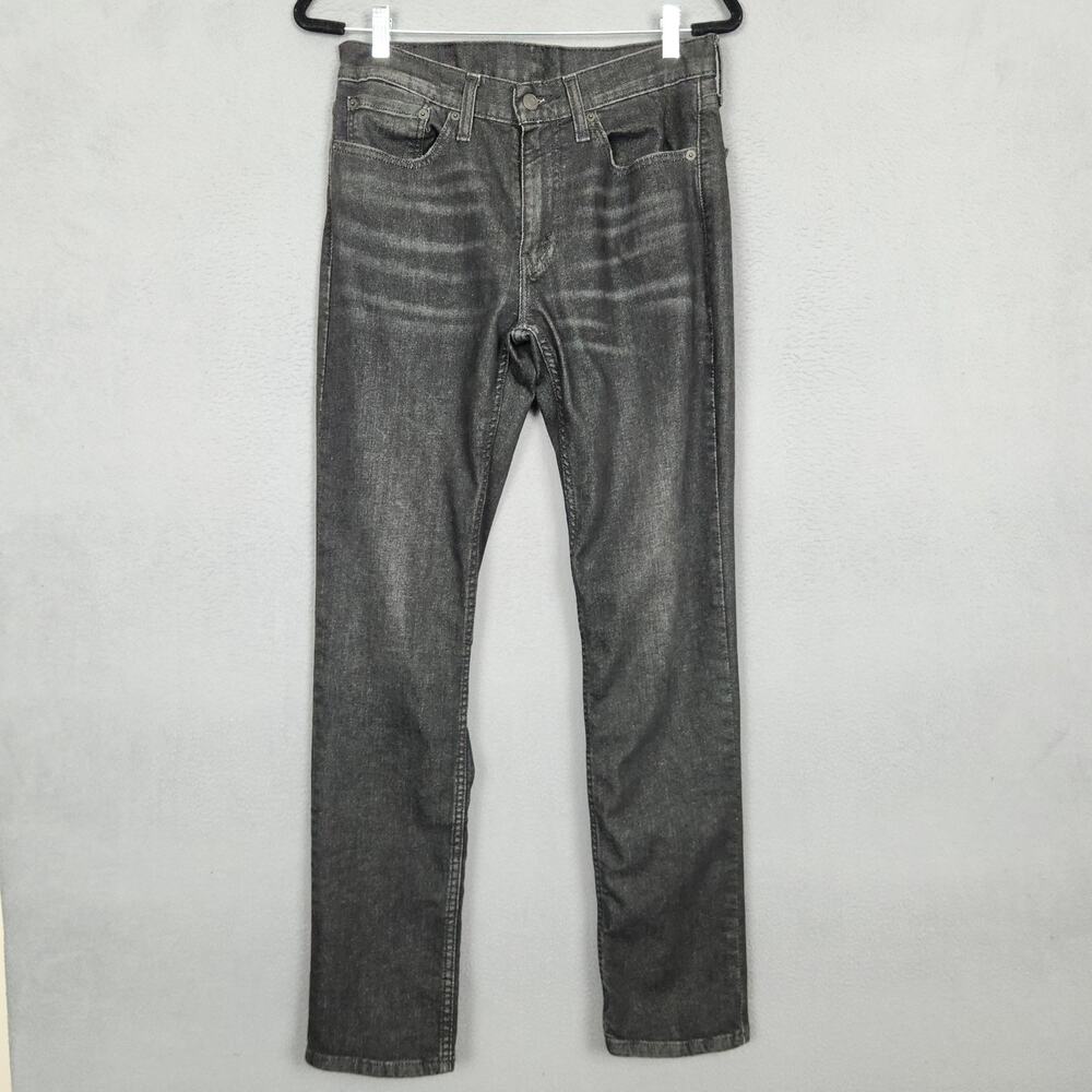 Levis 511 Jeans Mens 31x32 Charcoal Black Slim Stretch Denim 5-Pocket Zip Fly